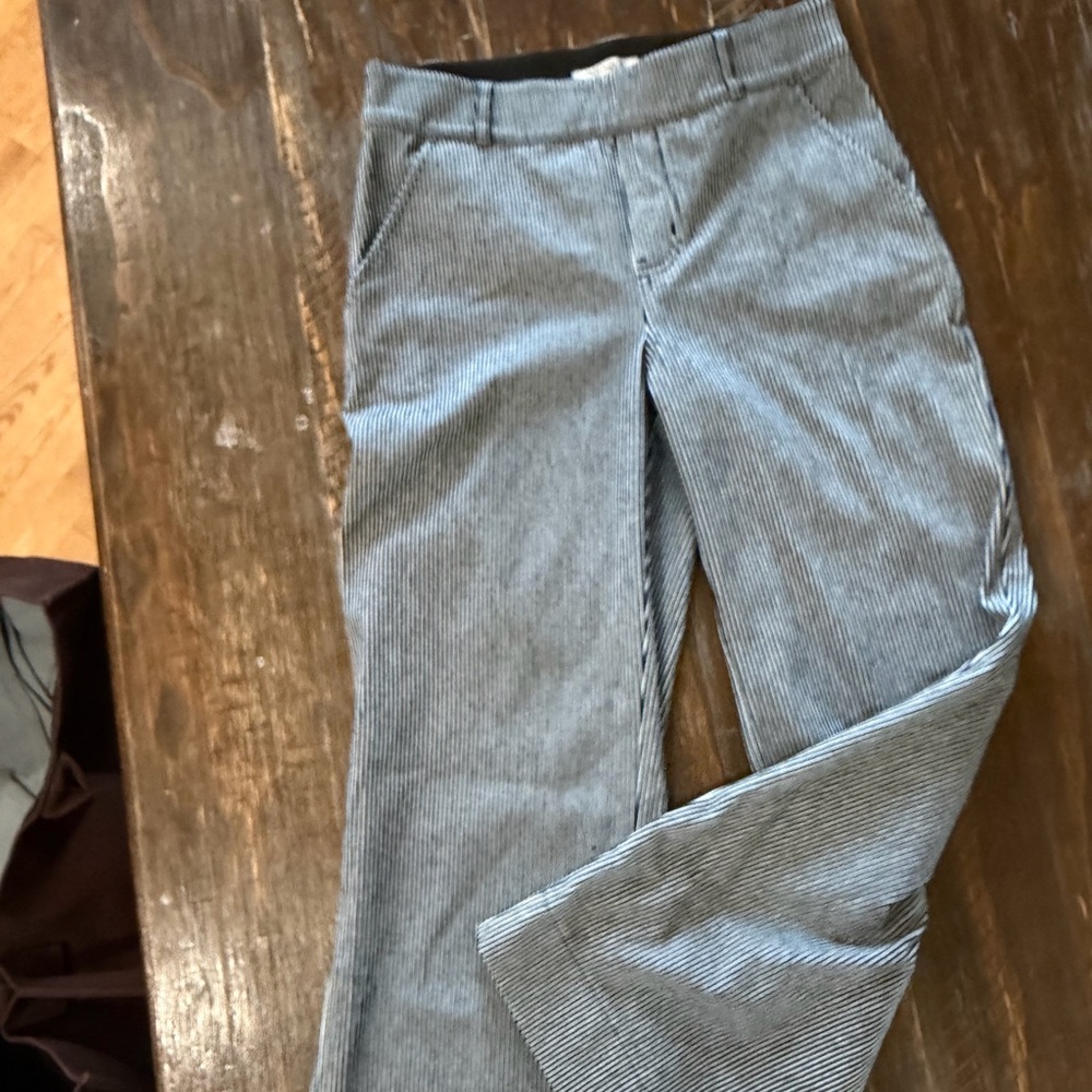 NIC+ZOE Navy and White Striped Waistband Detail